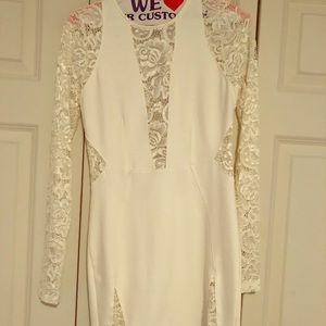 White lace formal dress